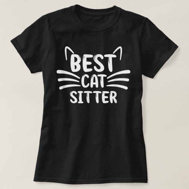 Cat Sitter Gracias Regalos Camiseta (Diseño del anverso)