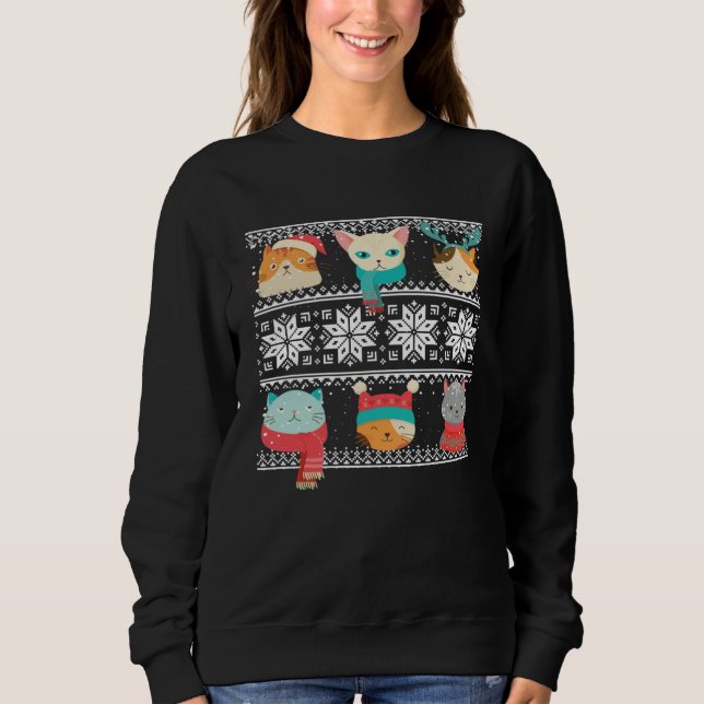 Cat Tree Ugly Sweater Christmas Matching (Anverso)
