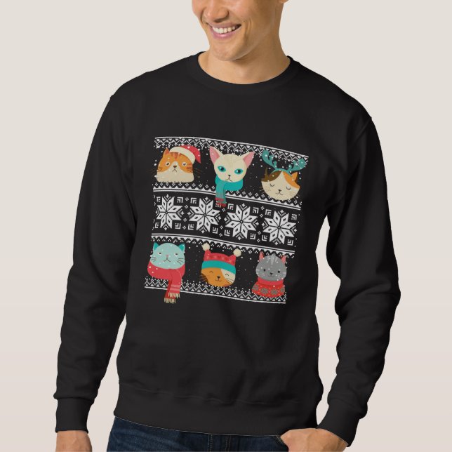 Cat Tree Ugly Sweater Christmas Matching (Anverso)