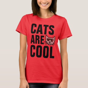 CAT usando gafas de sol, GATOS SON camisetas GUAY