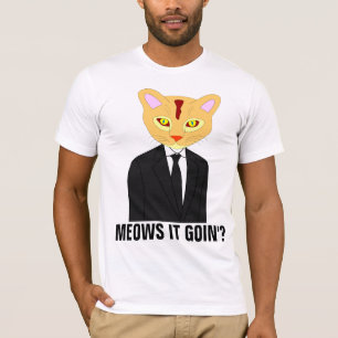 CAT USANDO UN SUIT Y UN TIE, CAMISETAS DE GINGER C