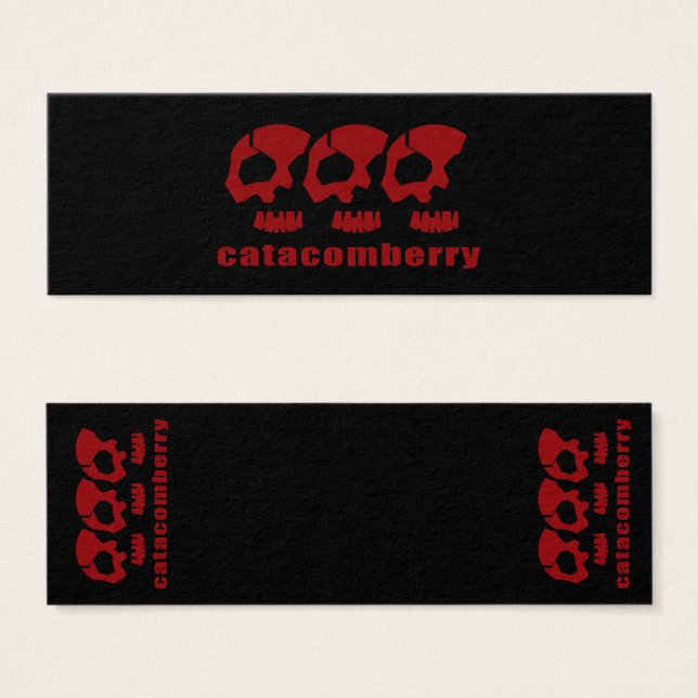 catacomberry skuletons BOOKMARKER (Anverso y reverso)