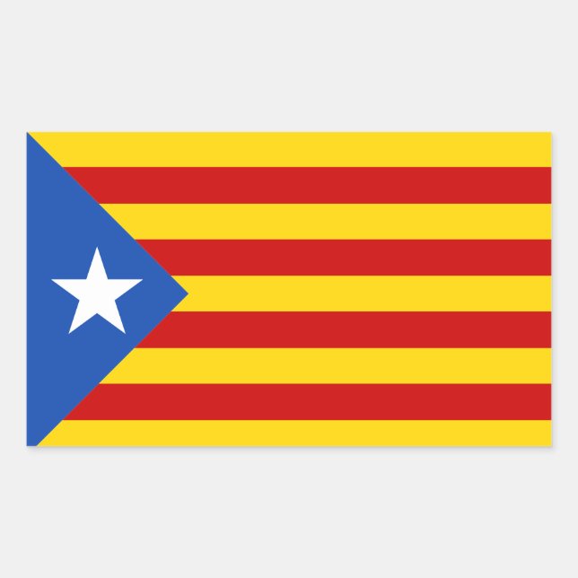 Catalonia Estrellada Flag Pegatina (Anverso)