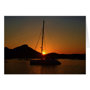 Catamarán al atardecer Ibiza.