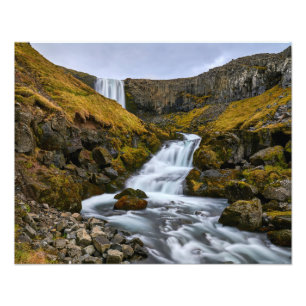 Catarata de Svodufoss Impresión fotográfica de Isl