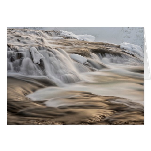 Catarata Godafoss, invierno, Islandia (Anverso (Horizontal))