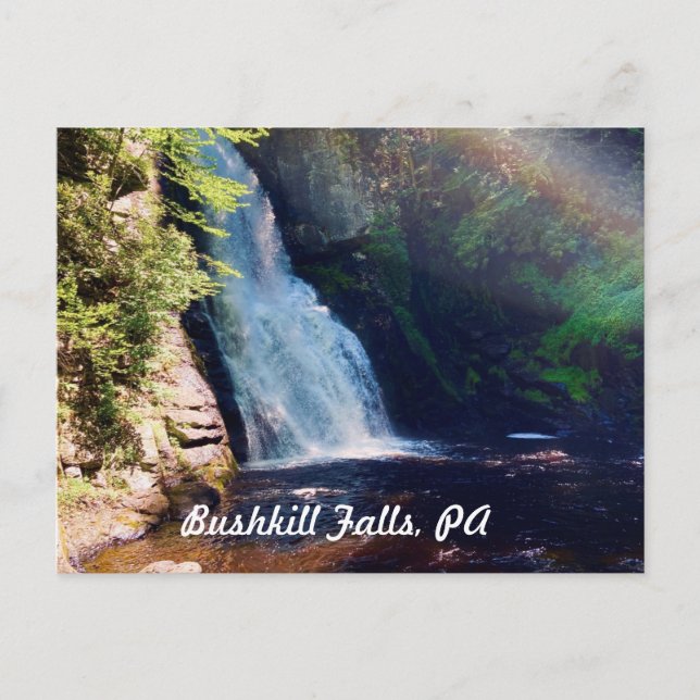 Cataratas Bushkill, postal PA  (Anverso)