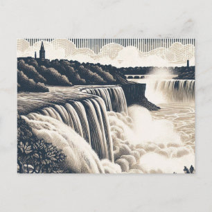 Cataratas del Niagara con tarjeta postal de Canadá
