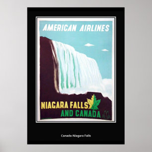 Cataratas del Niágara impresión vintage retro