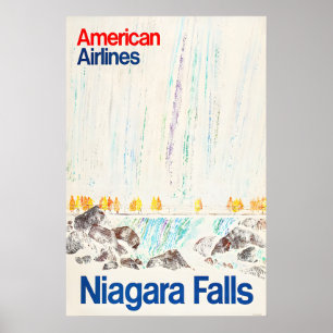 Cataratas del Niágara - Póster de viaje americano