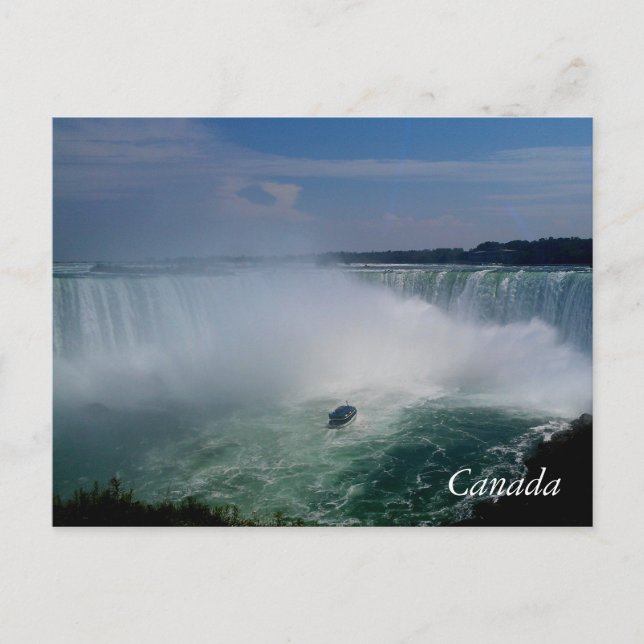 Cataratas del Niágara, Tarjeta Postal de Canadá (Anverso)