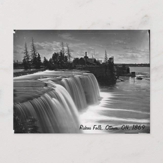 Cataratas Rideau, Ottawa, ON, postal 1869 (Anverso)