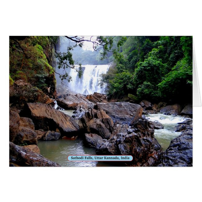 Cataratas Sathodi, Uttar Kannada, India (Anverso (Horizontal))