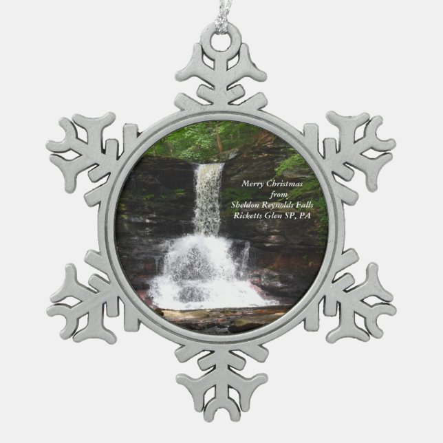 Cataratas Sheldon Reynolds, adorno navideño (Anverso)