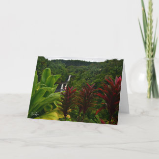 Cataratas Umauma, tarjeta de notas de Hawaii
