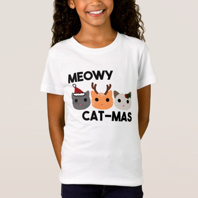 Catas Meowy de la camiseta de un gato (Anverso)