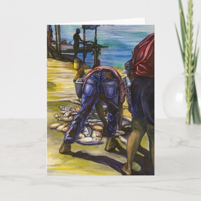 Catch de mañana, tarjeta de felicitación de Bahama (Anverso)