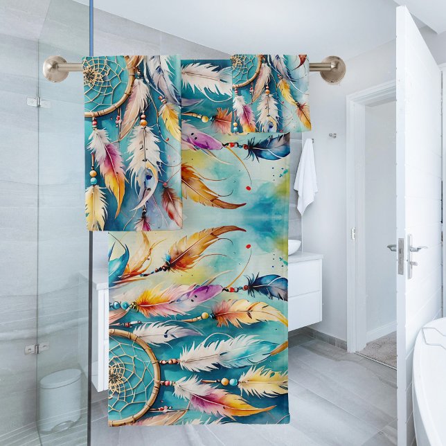 Catcher del Boho American Indian Dream, acuarela (Subido por el creador)