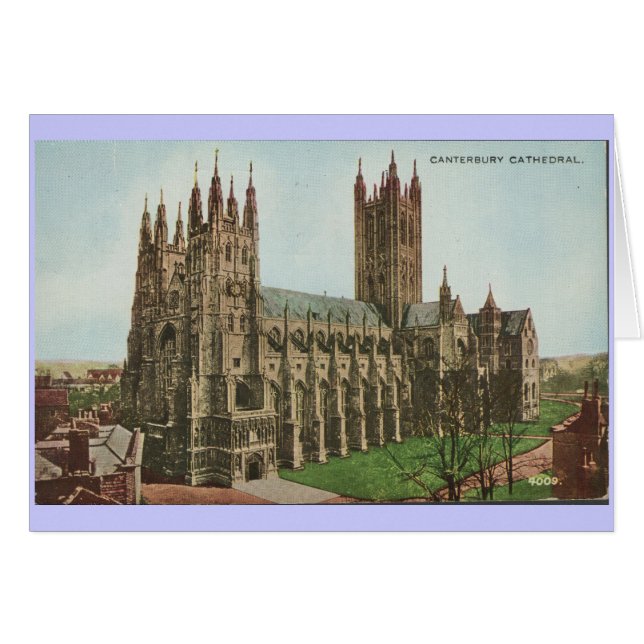 Catedral 1966 de Cantorbery de la postal del (Anverso (Horizontal))