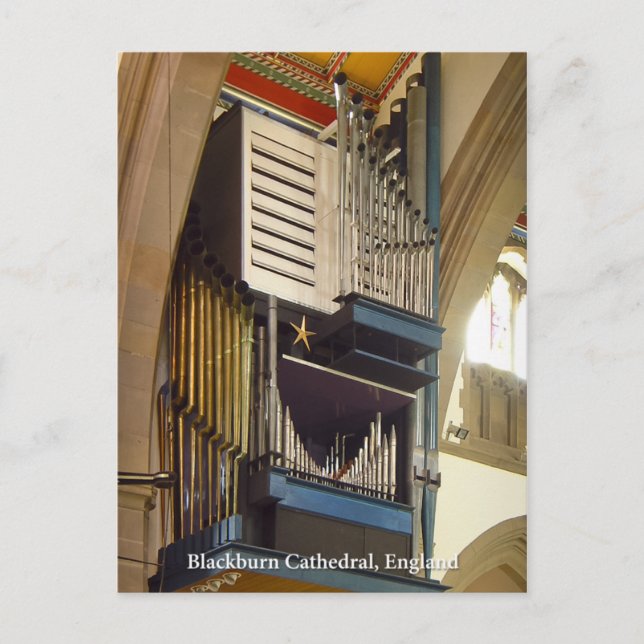 Catedral de Blackburn, postal del Reino Unido (Anverso)