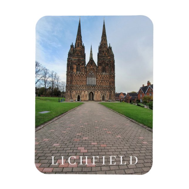 Catedral de Lichfield ver imán de nevera (Vertical)