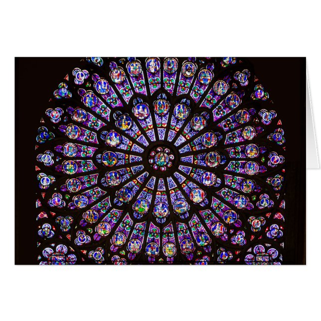 Catedral de Notre Dame Ventana Rosa de París (Anverso (Horizontal))