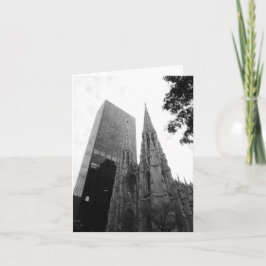 Catedral de Nueva York con tarjeta de felicitación
