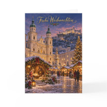 Catedral de Salzburgo y Belén Feliz Navidad