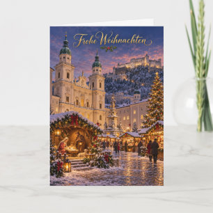 Catedral de Salzburgo y Belén Feliz Navidad