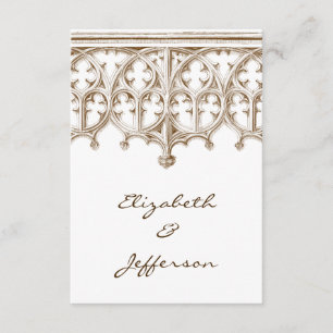 Catedral de Sepia Vintage Boda RSVP