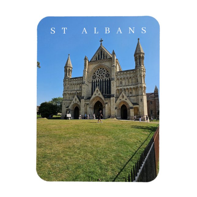 Catedral de St Albans con nevera imán (Vertical)