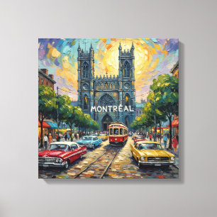 Catedral de Tramway Gótico de Montreal Lienzo