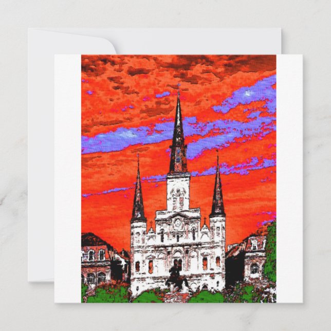 Catedral, Nueva Orleans, Colores Fauvistas (Anverso)