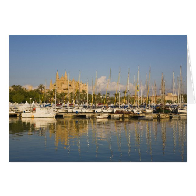 Catedral y marina, Palma, Mallorca, España (Anverso (Horizontal))