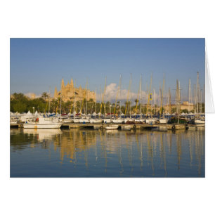 Catedral y puerto deportivo, Palma, Mallorca, Espa