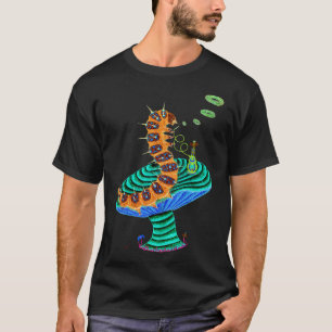 Caterpillar y camiseta negativos del gato