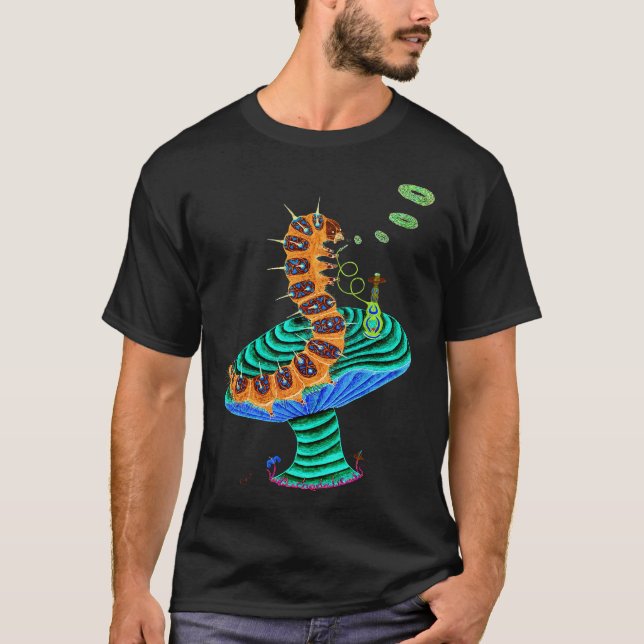 Caterpillar y camiseta negativos del gato (Anverso)