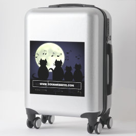 caterwauling, gatos a la luz de la luna. Pegatina