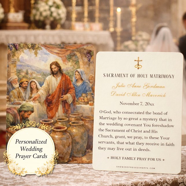 Catholic Cana Wedding Prayer Cards (Subido por el creador)
