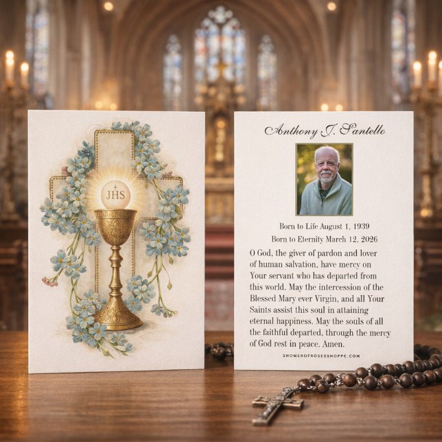 Catholic Funeral Memorial Prayer Holy Card (Subido por el creador)