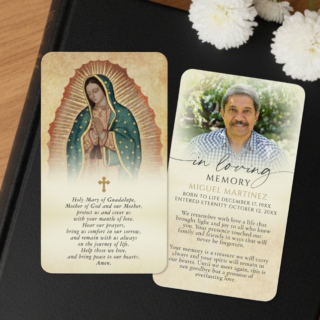 Catholic Guadalupe Memorial Prayer Cards (Subido por el creador)