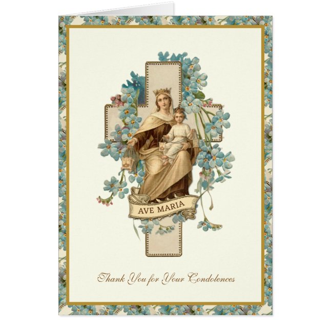 Catholic MOUNT CARMEL  Funeral Condolence (Frente)