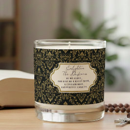 Catholic Sympathy Gift Black Gold Rococo Prayer