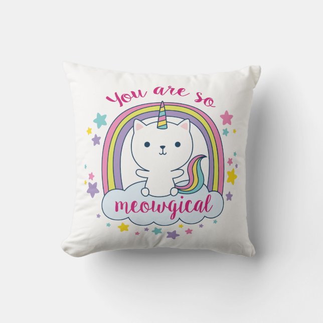 Caticorn | COJÍN DECORATIVO | Blanco (Anverso)