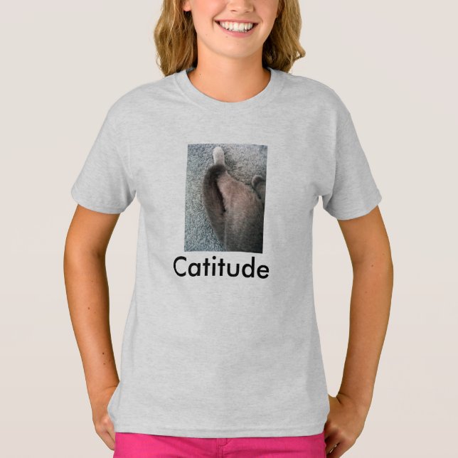 Catitude/ Cat pic Camiseta masculina (Anverso)