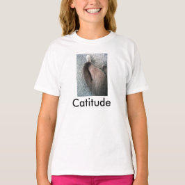 Catitude/ Cat pic Camiseta masculina