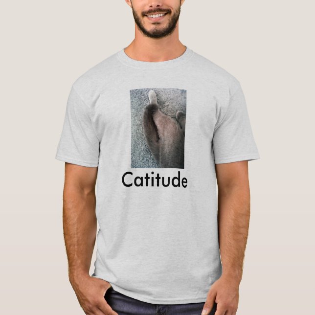 Catitude/ Cat pic Camiseta masculina (Anverso)