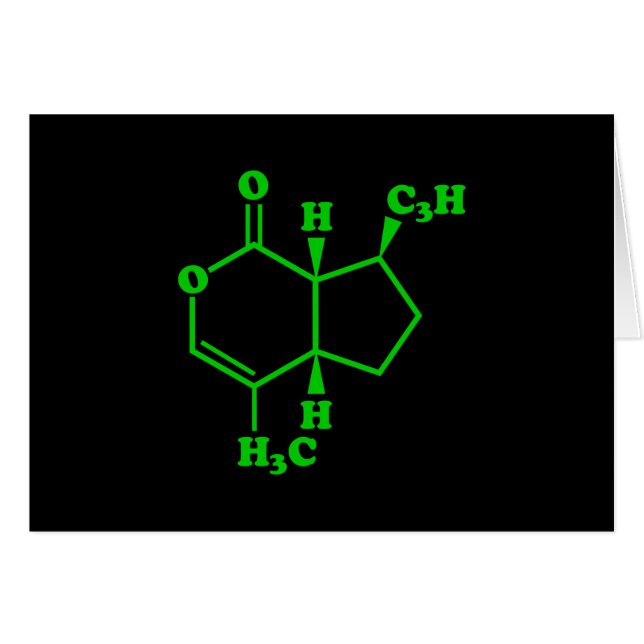 Catnip Nepetalactona Fórmula Química Molecular (Anverso (Horizontal))