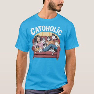 CATOHOLIC - Graciosa camiseta de Cat Lover