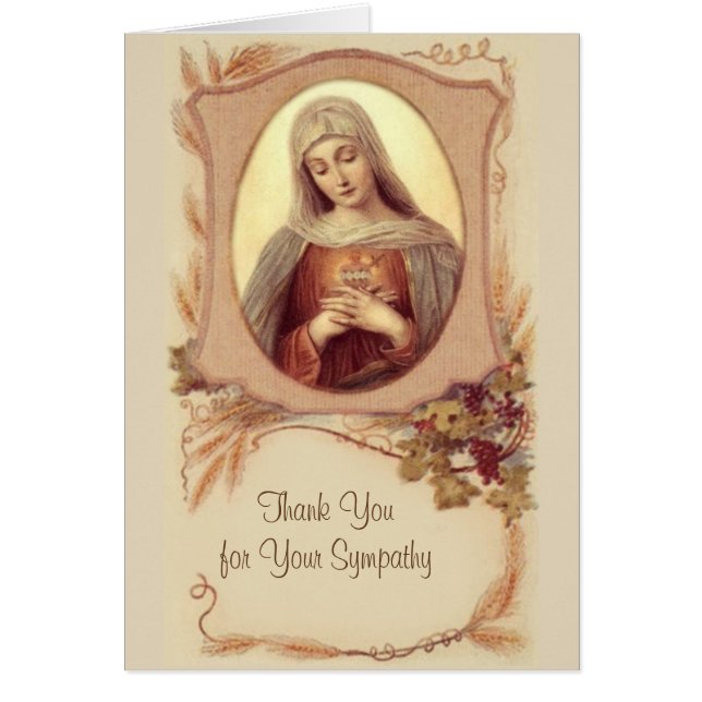 Católica Bendita Virgen María Pésame Gracias (Frente)